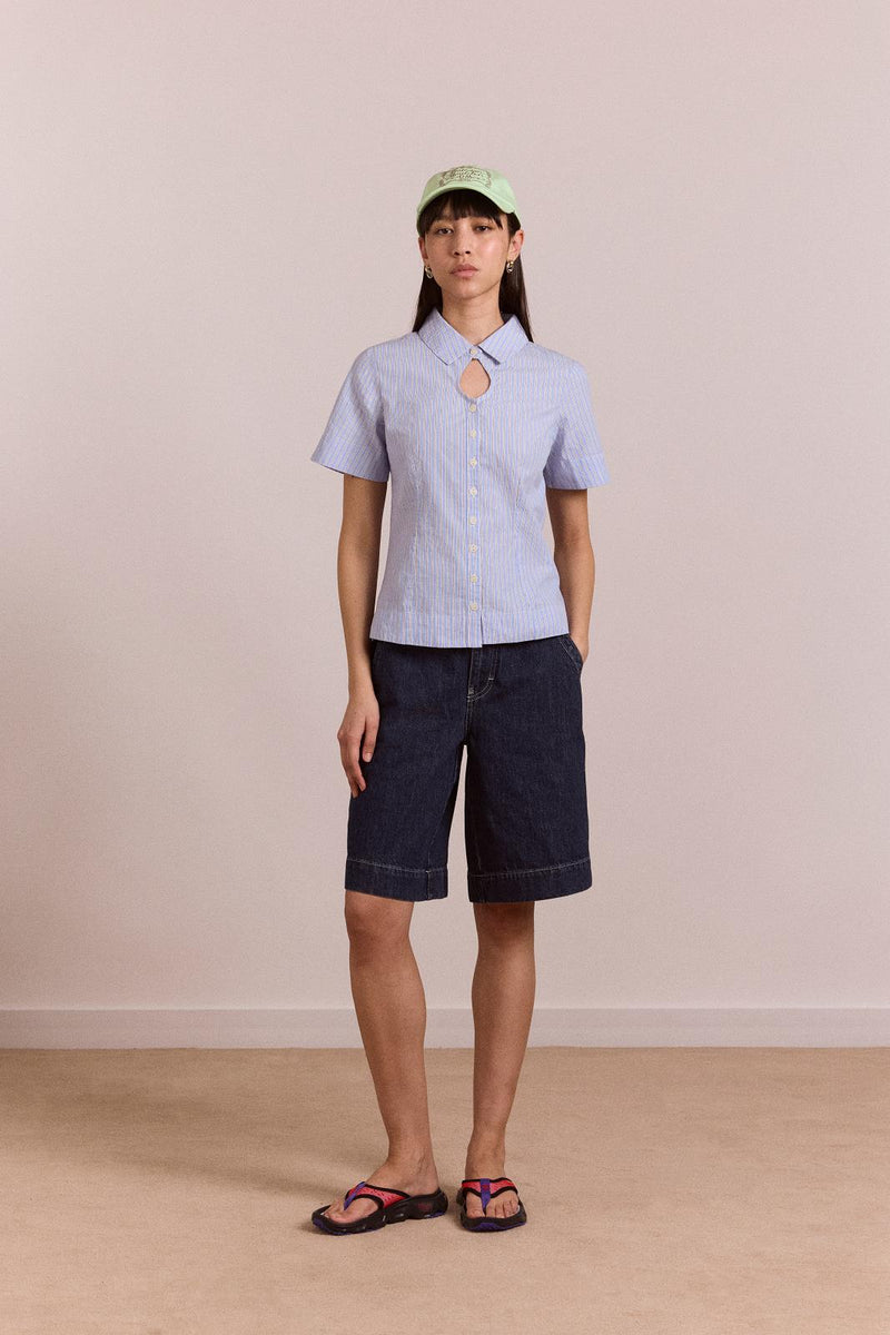 DAMSON MADDER Ebba shirt blue stripe