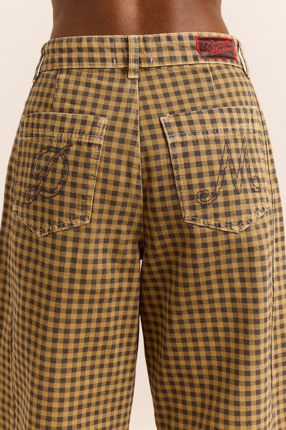 DAMSON MADDER Felix jeans navy gingham