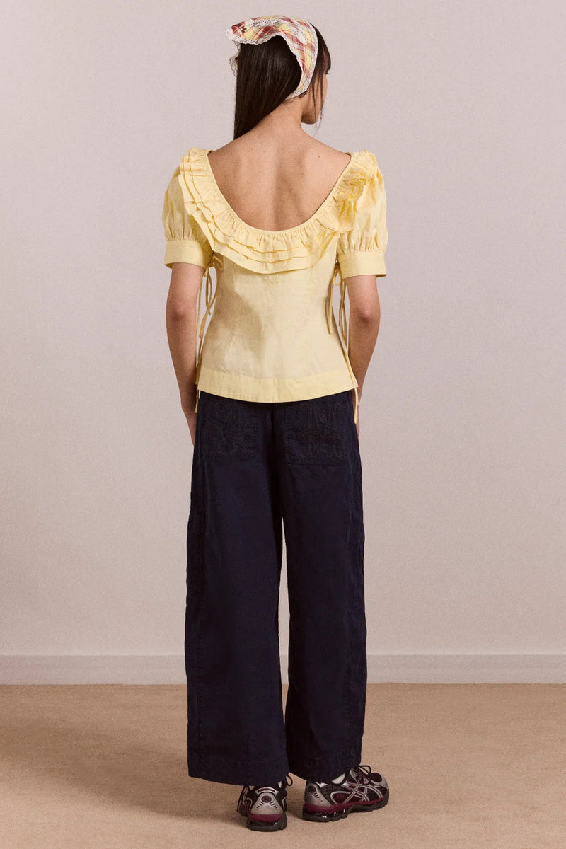 DAMSON MADDER Felix twill trousers navy