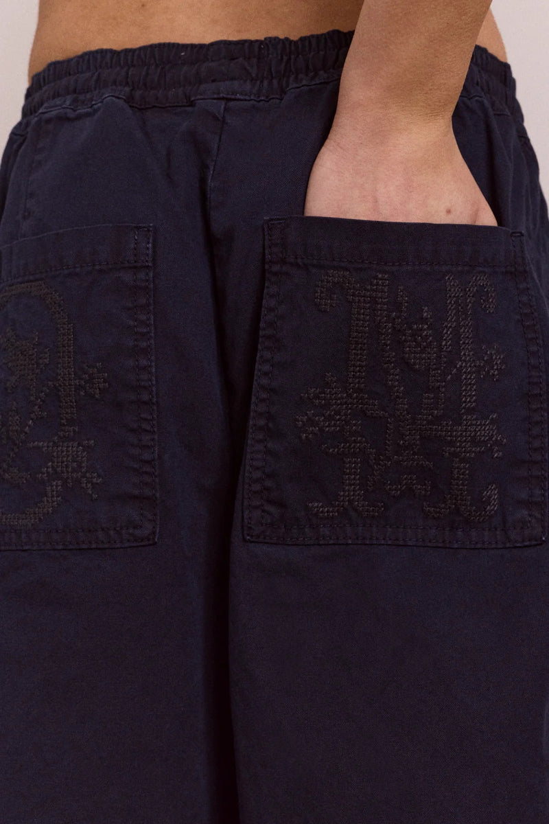 DAMSON MADDER Felix twill trousers navy