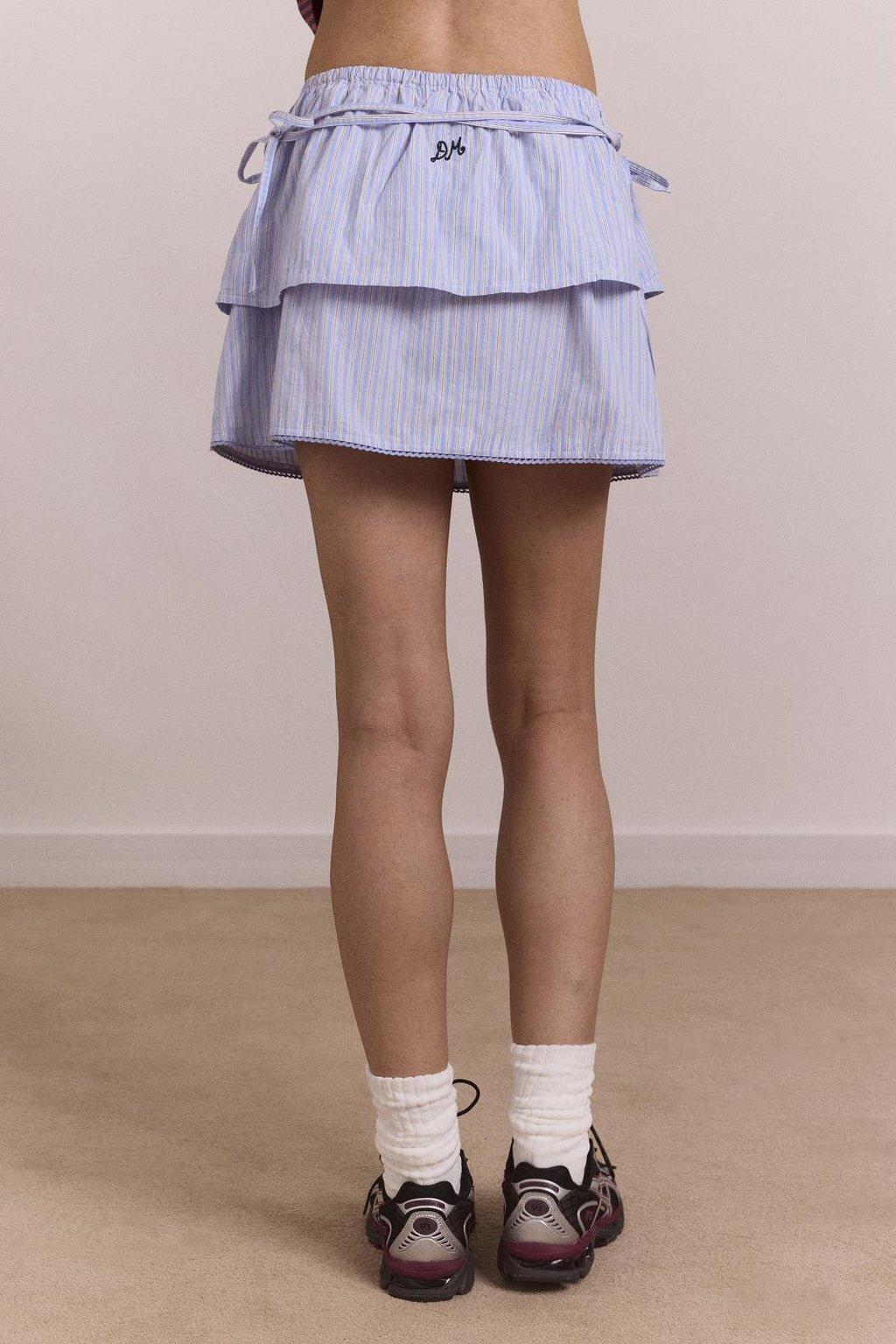 DAMSON MADDER Inka mini skirt blue stripe