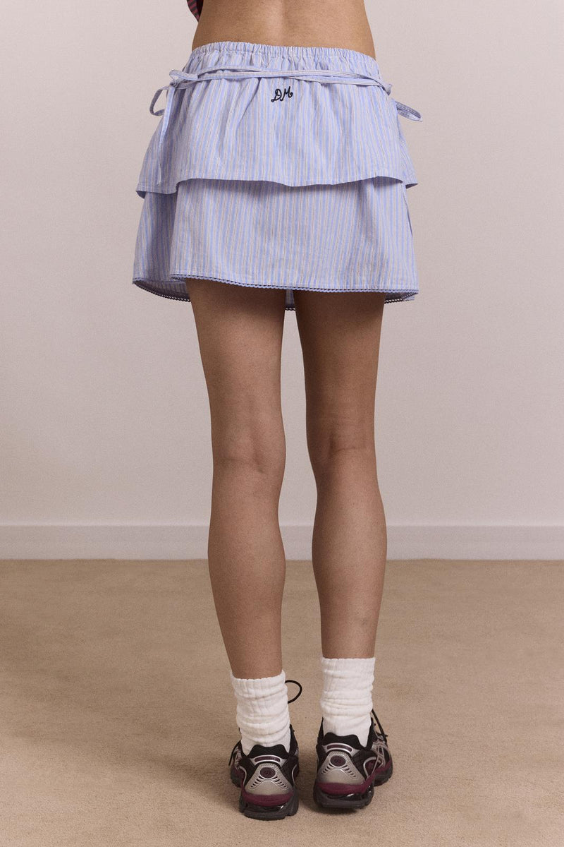 DAMSON MADDER Inka mini skirt blue stripe