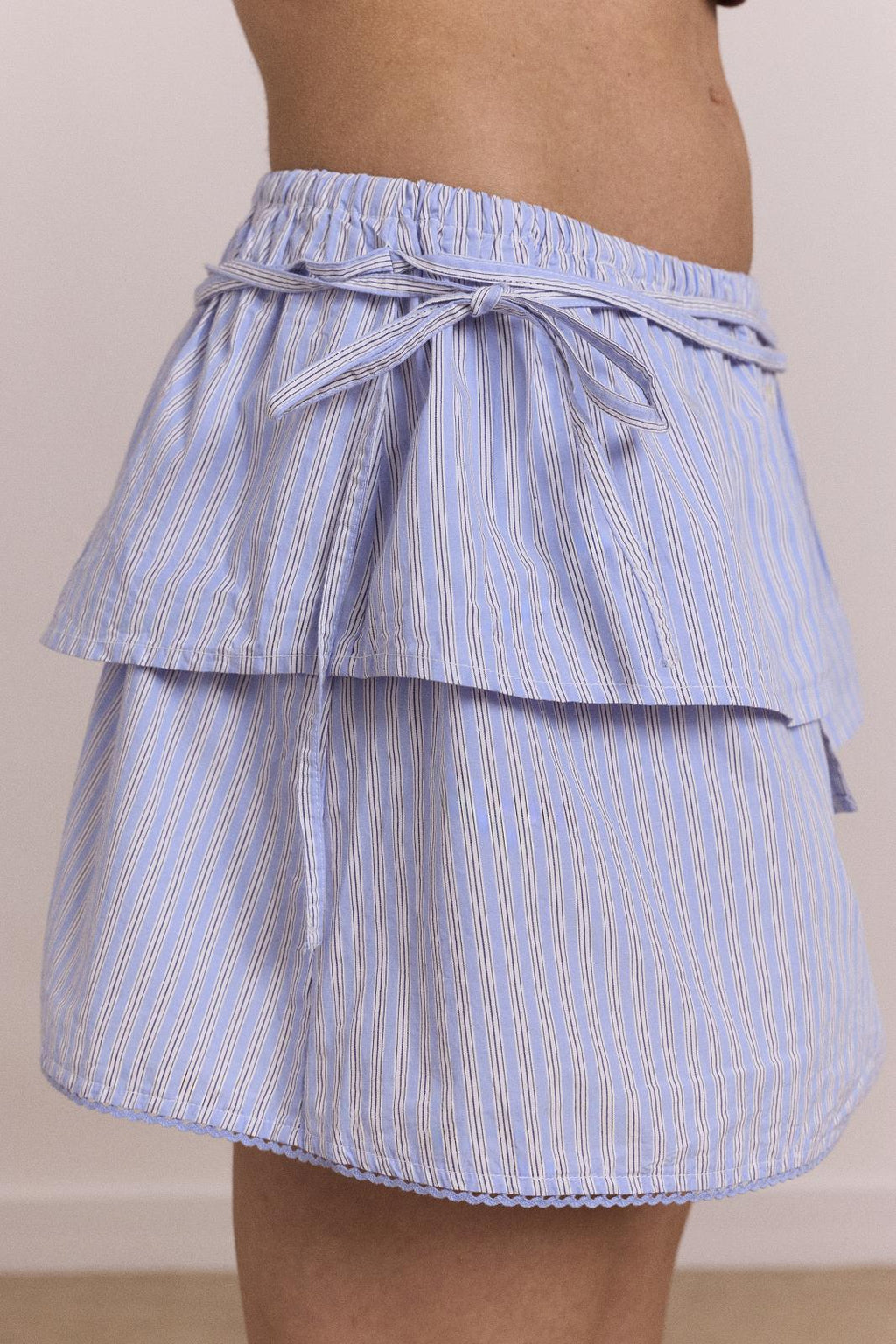 DAMSON MADDER Inka mini skirt blue stripe