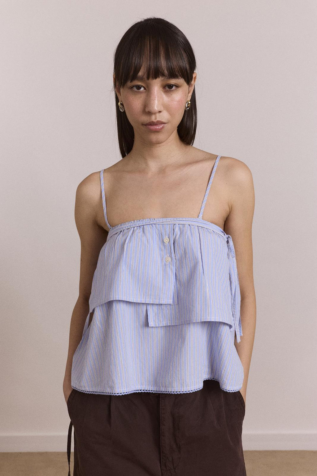 DAMSON MADDER Inka mini skirt blue stripe