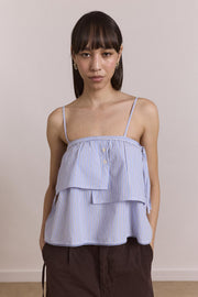 DAMSON MADDER Inka mini skirt blue stripe