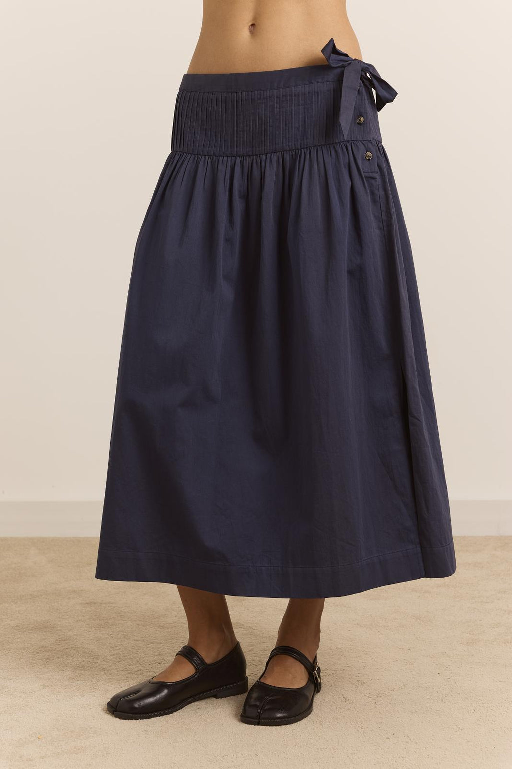 DAMSON MADDER Josie midi skirt navy