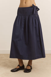 DAMSON MADDER Josie midi skirt navy
