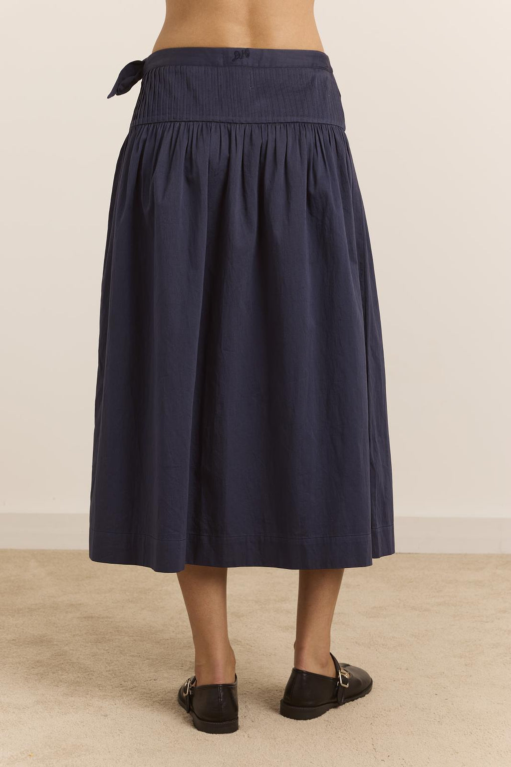 DAMSON MADDER Josie midi skirt navy