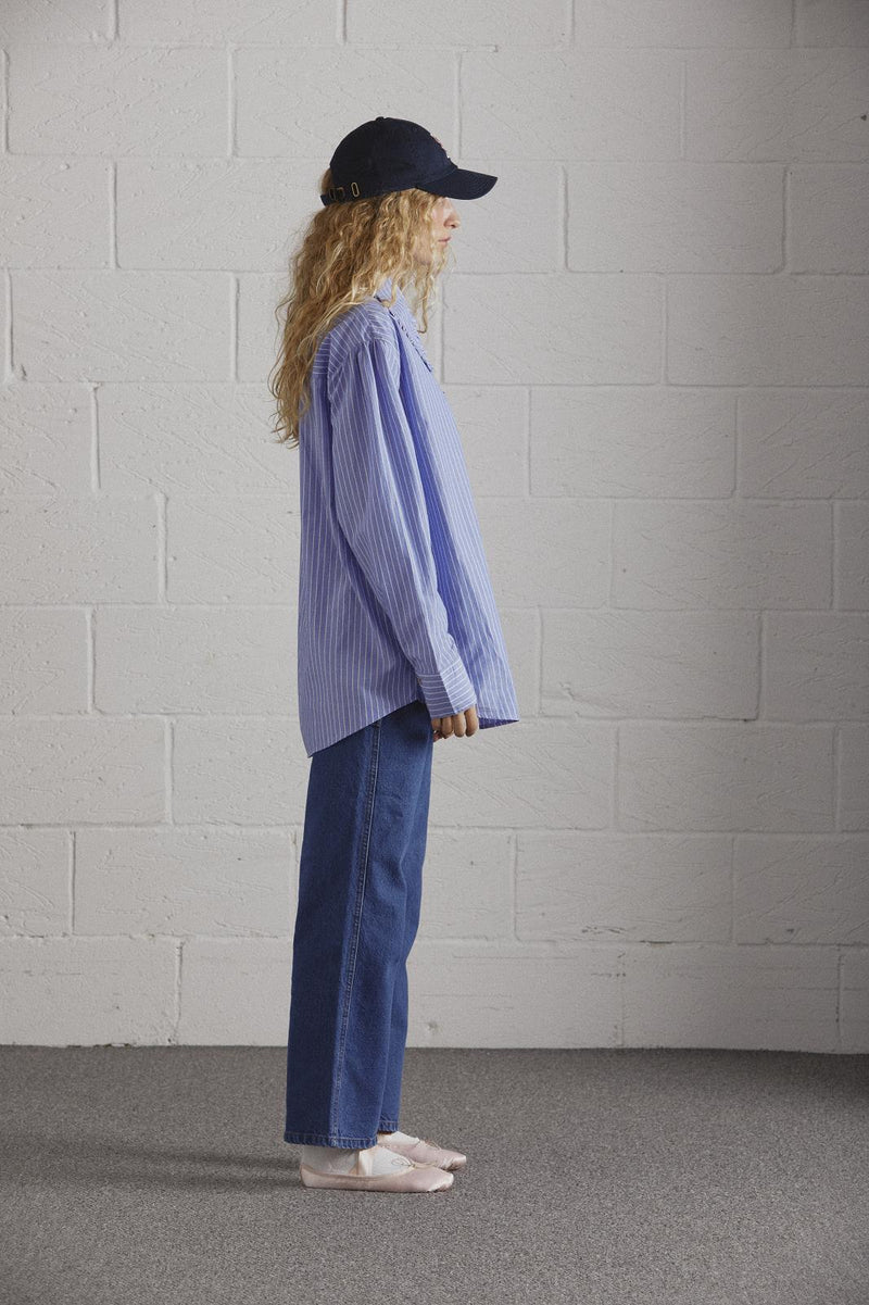 DAMSON MADDER Kendall ruffle shirt blue