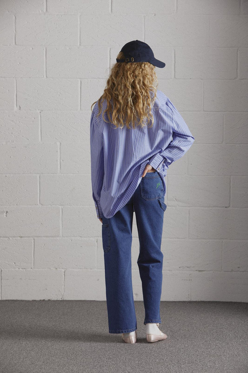 DAMSON MADDER Kendall ruffle shirt blue