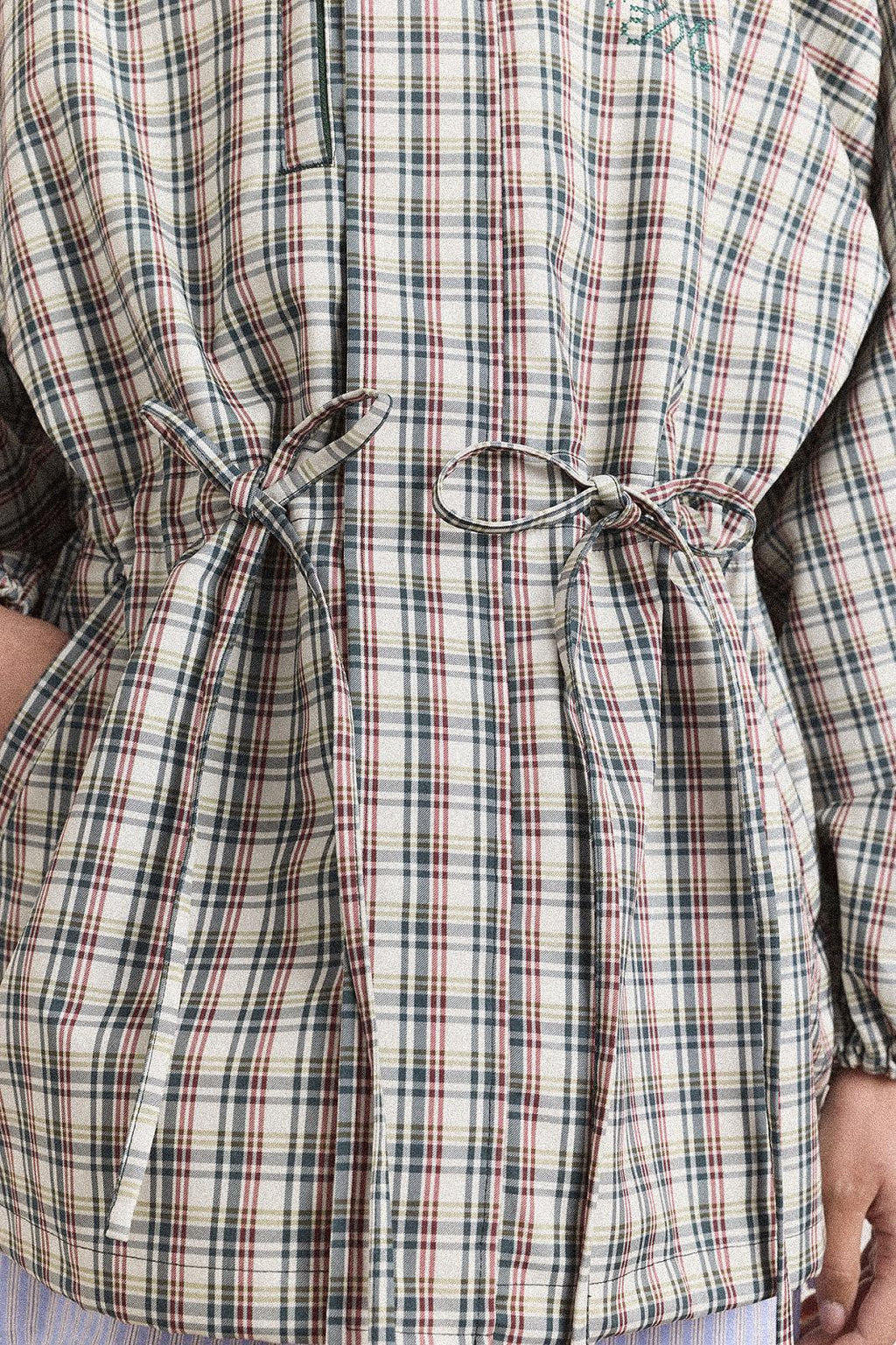 DAMSON MADDER Liu raincoat elderberry check