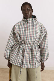 DAMSON MADDER Liu raincoat elderberry check