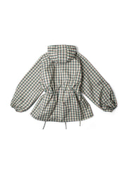 DAMSON MADDER Liu raincoat elderberry check