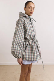 DAMSON MADDER Liu raincoat elderberry check