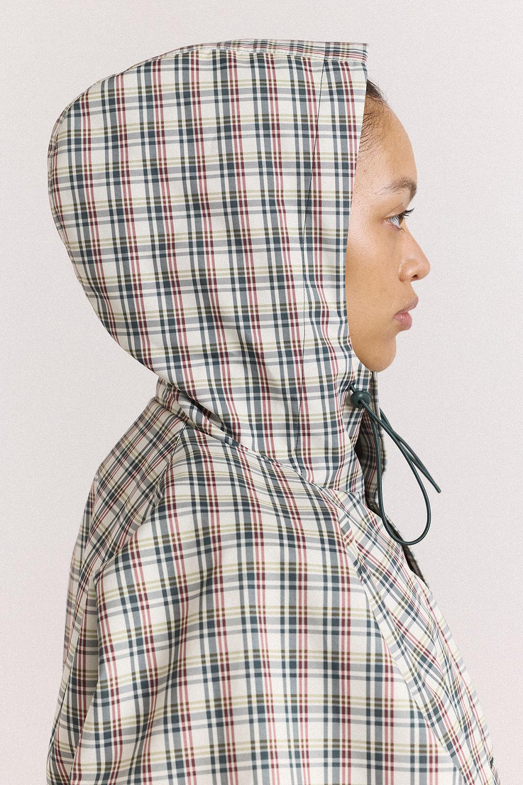 DAMSON MADDER Liu raincoat elderberry check