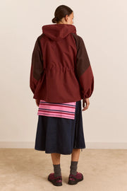 DAMSON MADDER Liu shower proof raincoat burgundy