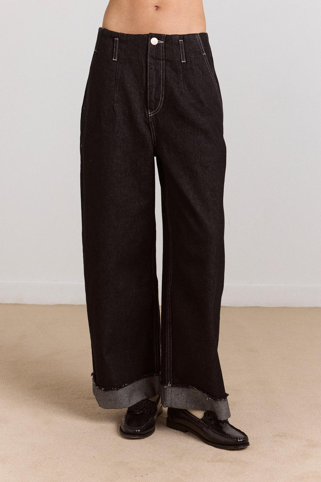 DAMSON MADDER Loose fit Pascal jeans black