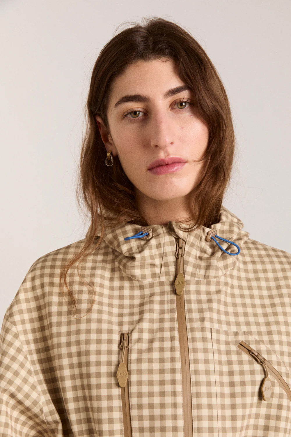 DAMSON MADDER Matilda raincoat gingham brown