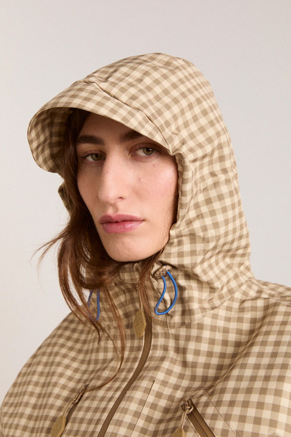 DAMSON MADDER Matilda raincoat gingham brown