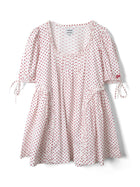 DAMSON MADDER Meri mini dress white red spots