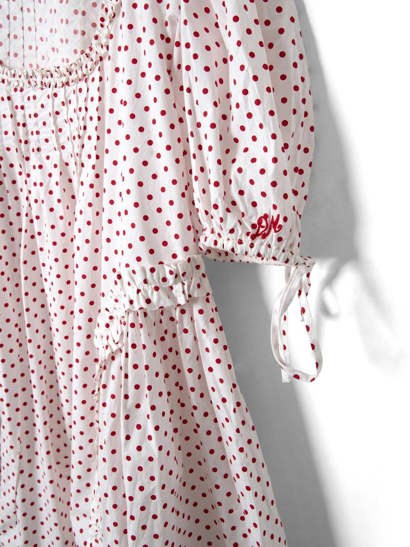 DAMSON MADDER Meri mini dress white red spots
