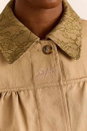 DAMSON MADDER Mini mercedes reversible coat stone brown