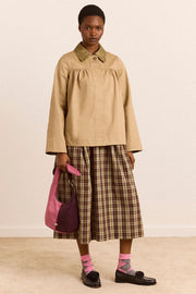 DAMSON MADDER Mini mercedes reversible coat stone brown