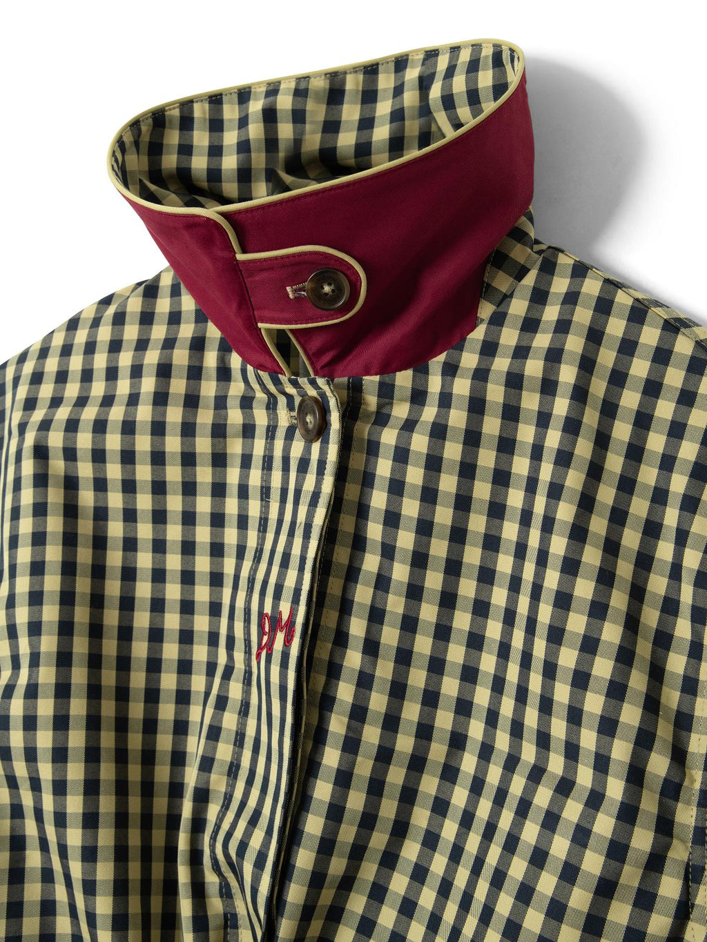 DAMSON MADDER Myrtle trench coat navy gingham