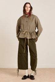 DAMSON MADDER Myrtle trench coat navy gingham