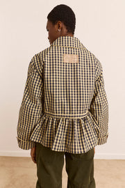 DAMSON MADDER Myrtle trench coat navy gingham
