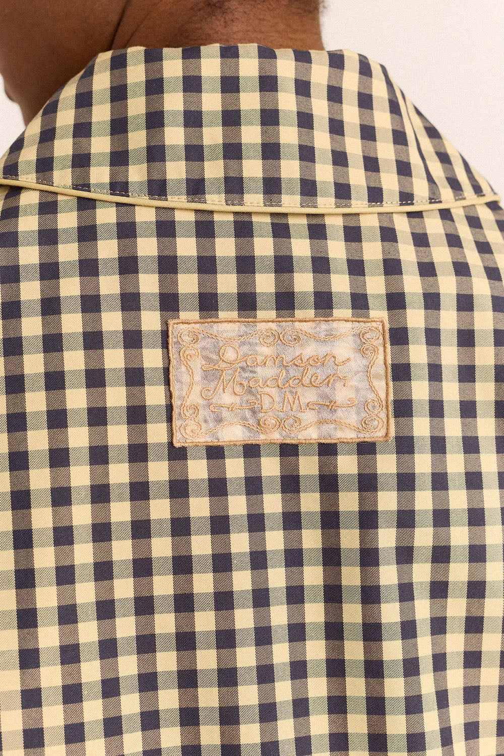 DAMSON MADDER Myrtle trench coat navy gingham
