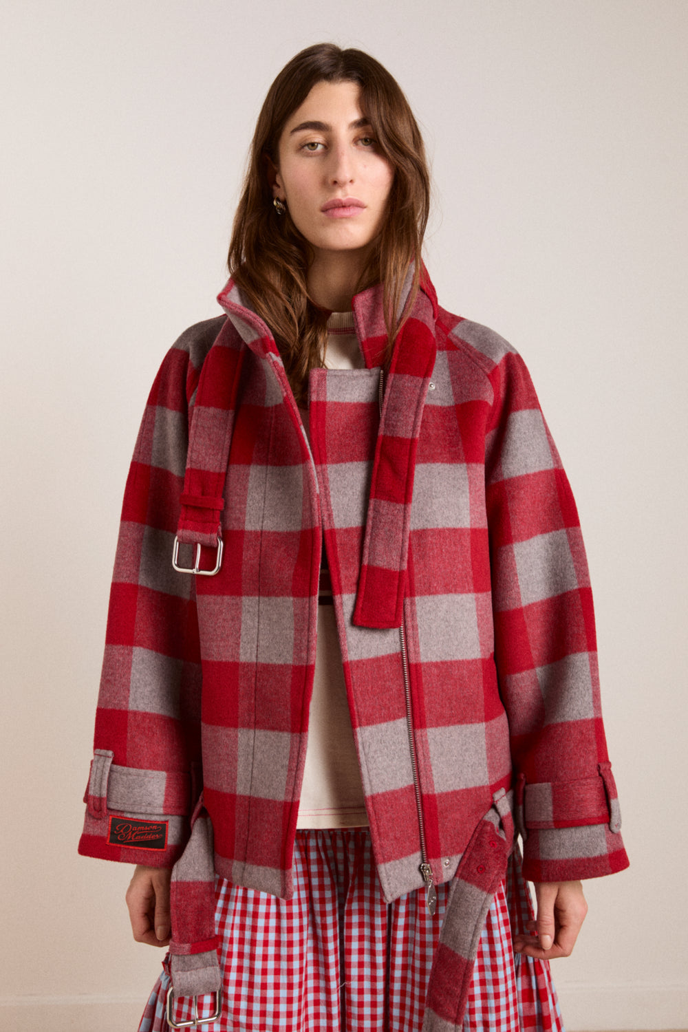 DAMSON MADDER Polly wool bomber red