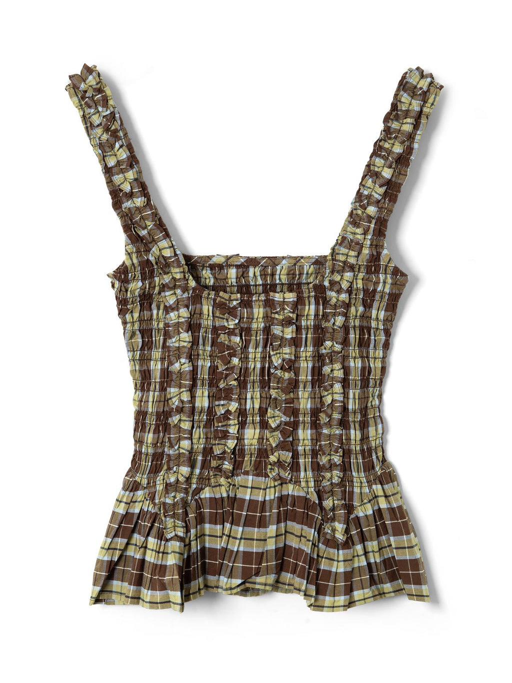 DAMSON MADDER Raphi cami cocoa check