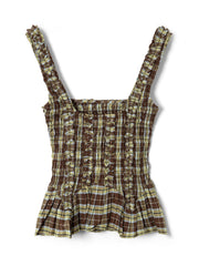DAMSON MADDER Raphi cami cocoa check