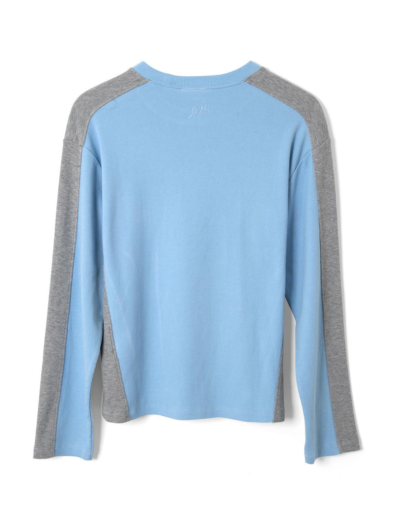 DAMSON MADDER Romey LS tee blue grey