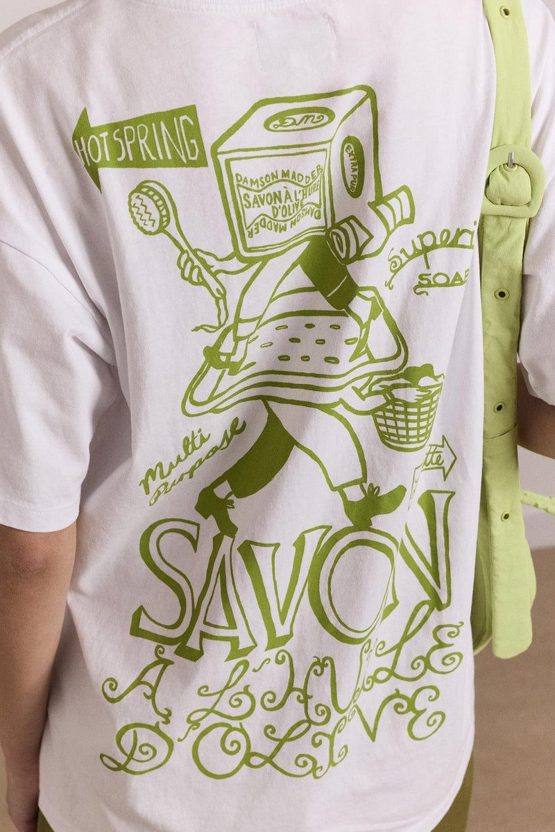 DAMSON MADDER Savon graphic tee white