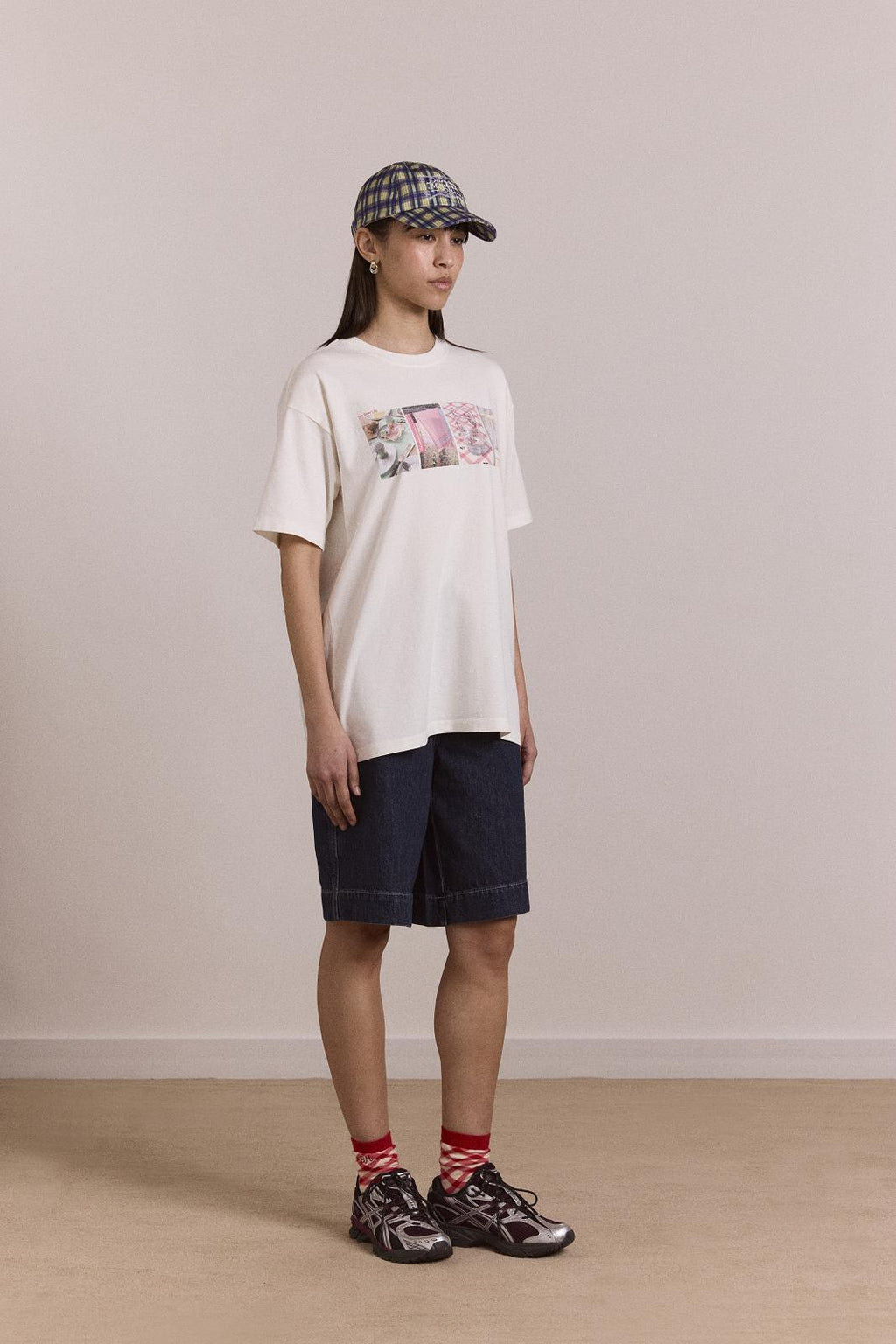 DAMSON MADDER Slow life crossword graphic tee off white