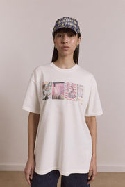 DAMSON MADDER Slow life crossword graphic tee off white