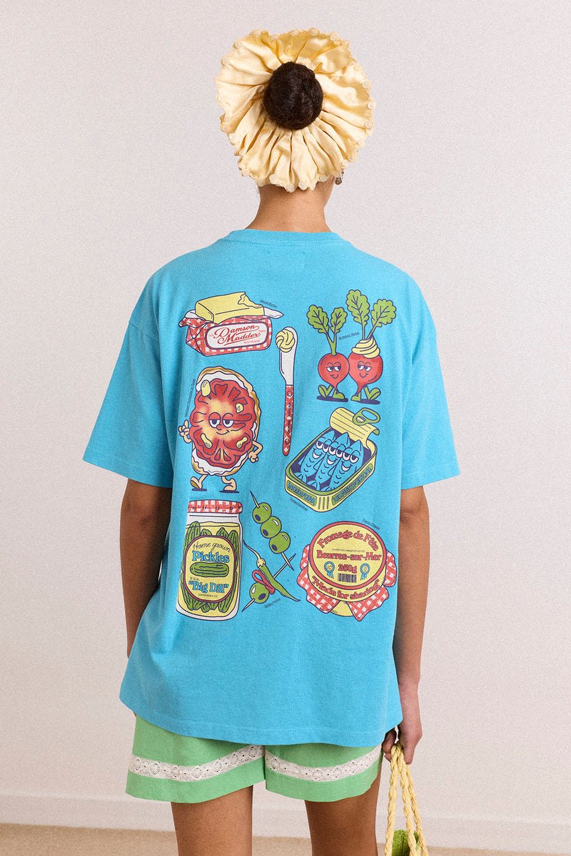 DAMSON MADDER Snack plate graphic tee blue