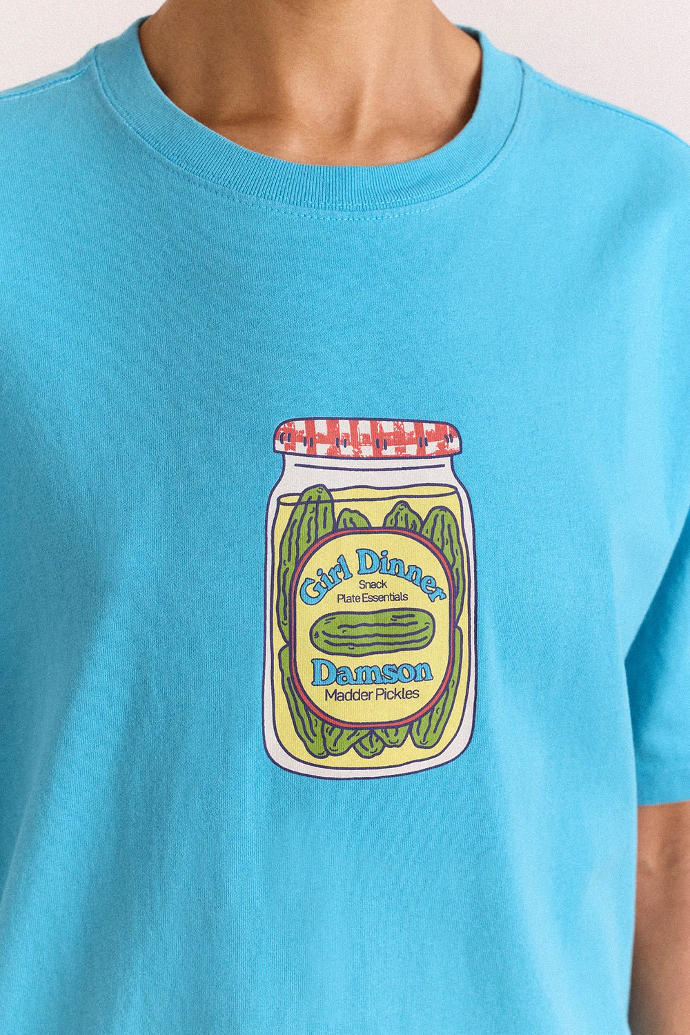 DAMSON MADDER Snack plate graphic tee blue