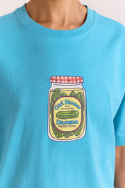 DAMSON MADDER Snack plate graphic tee blue