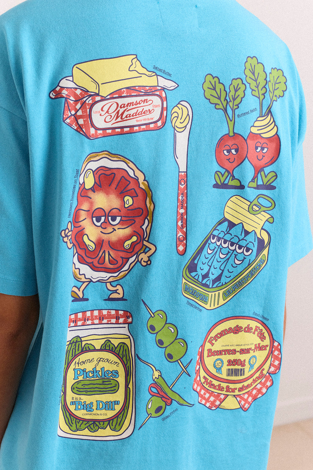DAMSON MADDER Snack plate graphic tee blue