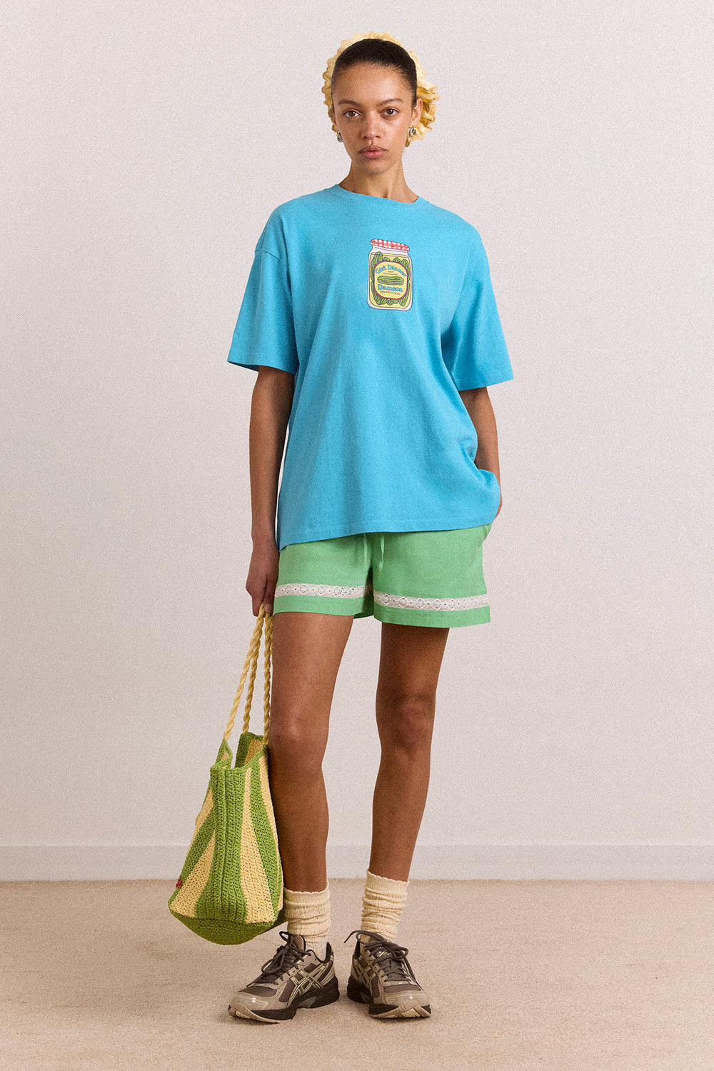 DAMSON MADDER Snack plate graphic tee blue