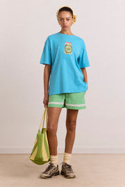 DAMSON MADDER Snack plate graphic tee blue