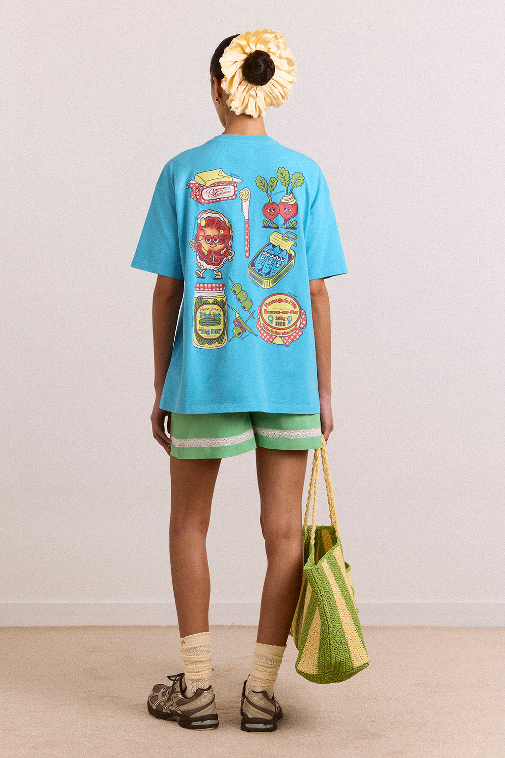DAMSON MADDER Snack plate graphic tee blue