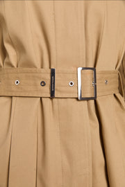 DAMSON MADDER Sofia pleated trench light stone