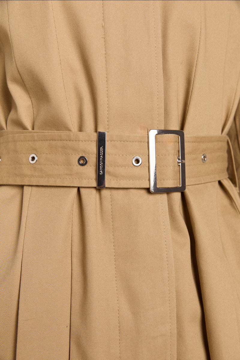 DAMSON MADDER Sofia pleated trench light stone