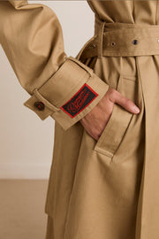 DAMSON MADDER Sofia pleated trench light stone