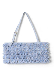 DAMSON MADDER Sophia ruffle baguette bag blue