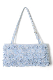 DAMSON MADDER Sophia ruffle baguette bag blue